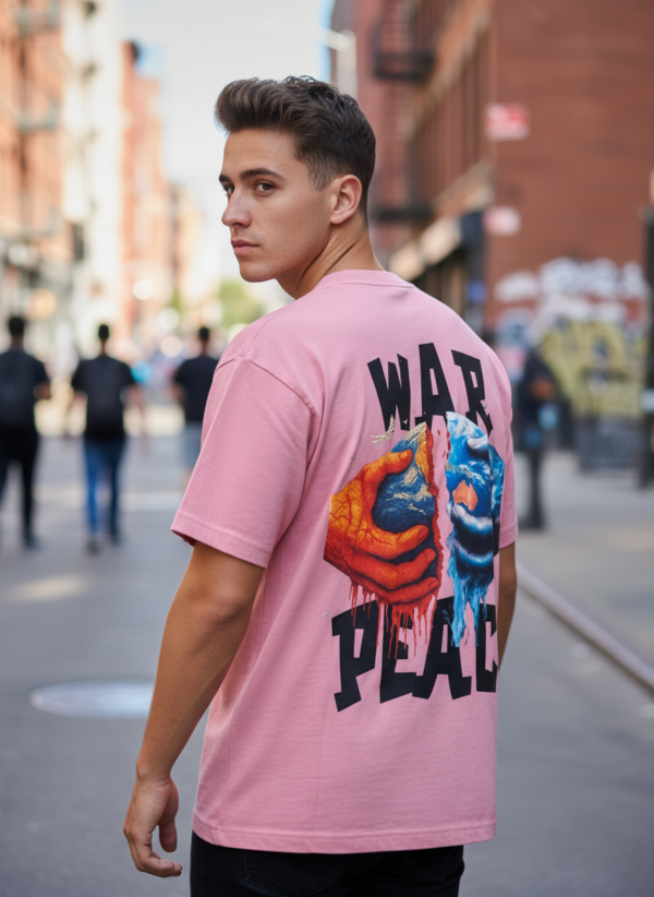 WAR/PEACE TEE PINK