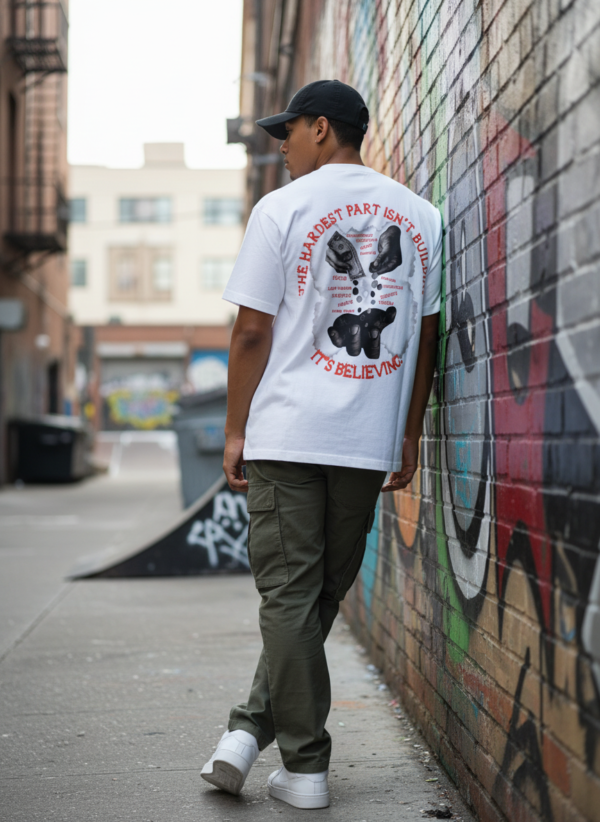 BUILD & BELIEVE TEE WHITE